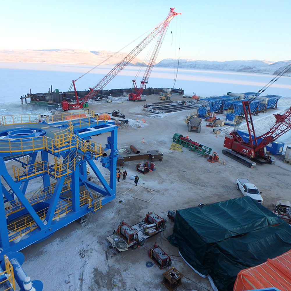 Construction for the Milne Inlet Ore dock