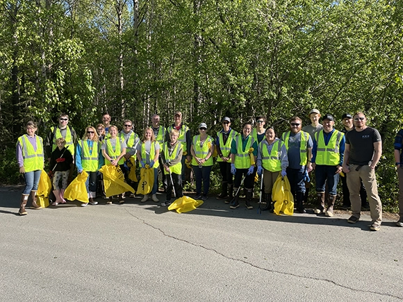 ANC Office creek cleanup 2022